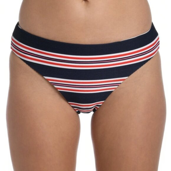 La Blanca Sailor Stripe Hipster Bikini Swimsuit Bottom, Indigo - Picture 1 of 2